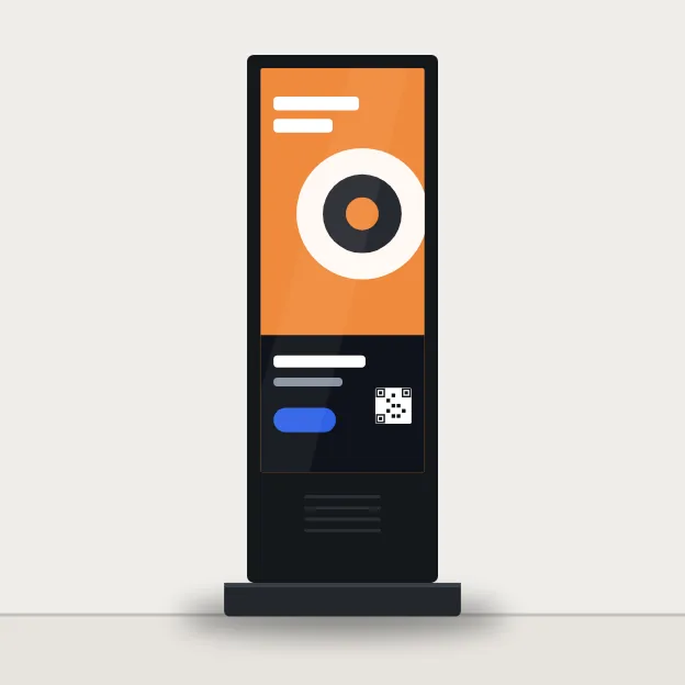 Ilustração: totem digital de chão